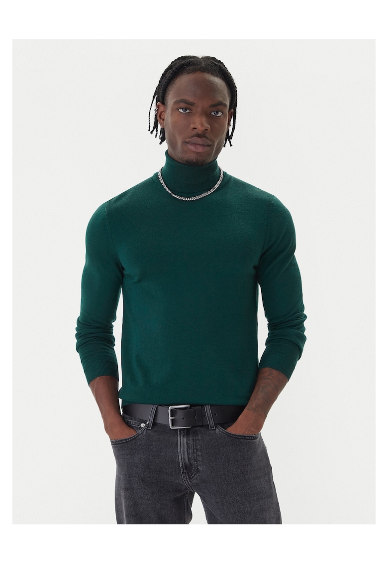 Pulover pentru barbati verde - bumbac
