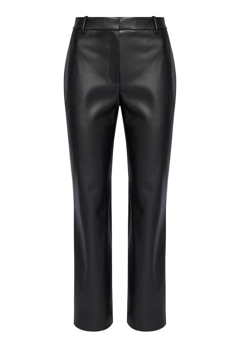 Pantaloni dama - piele ecologica - negru