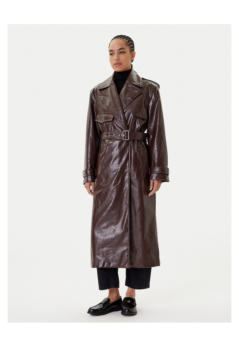 Palton de tranzitie pentru femei maro