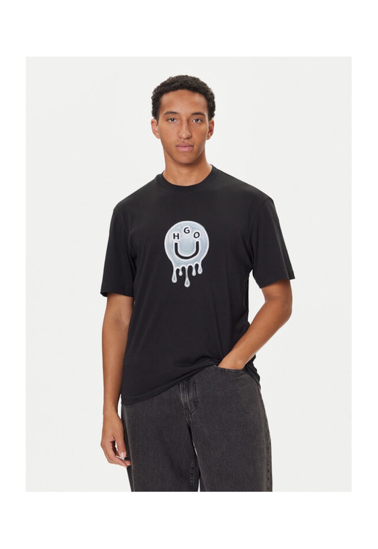 Tricou barbati culoare negru - bumbac