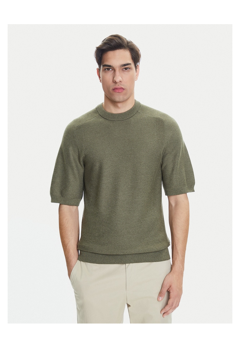 Pulover barbati verde - cu maneca scurta