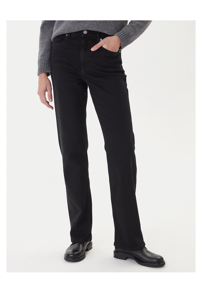 Blugi dama croiala dreapta - negru -