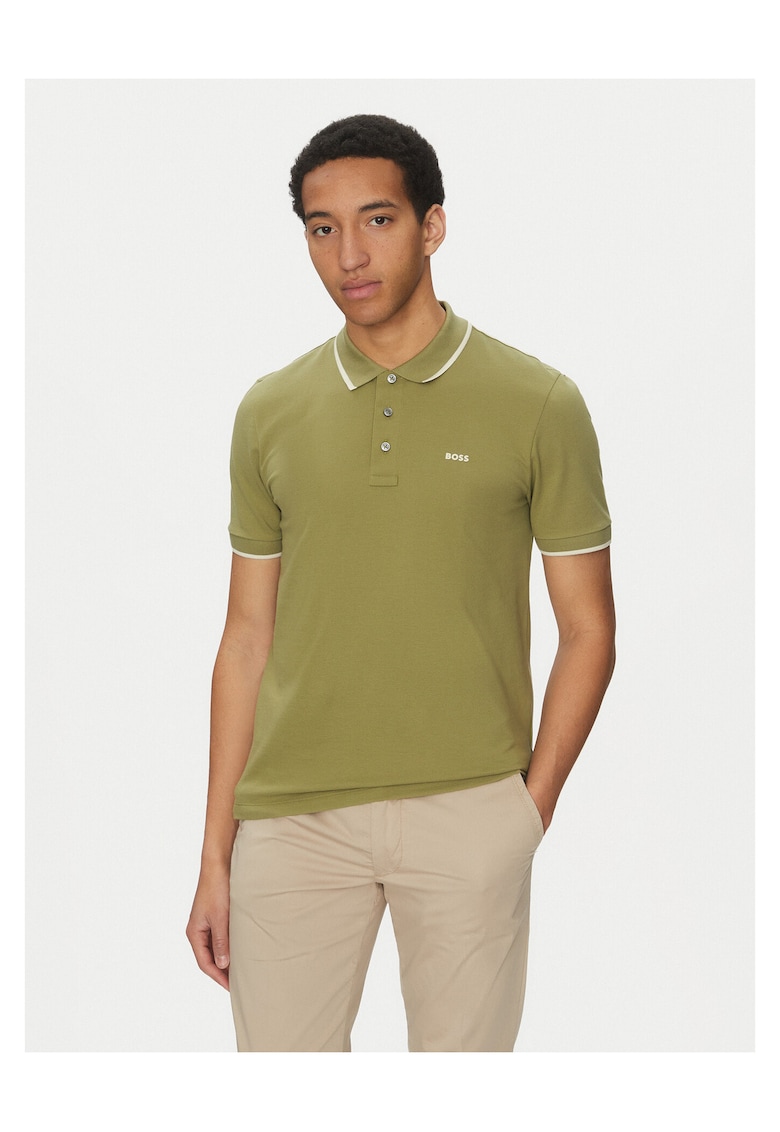 Tricou barbatesc verde - bumbac