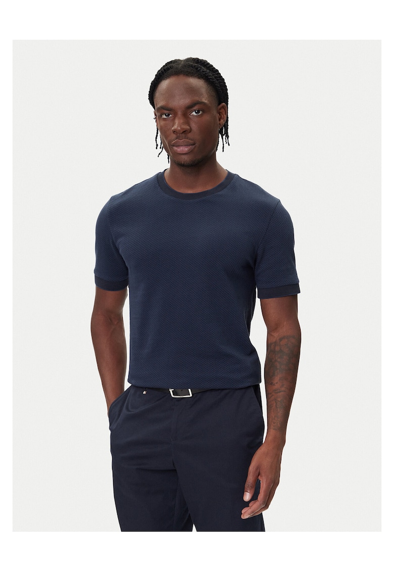 Tricou barbat culoare bleumarin - bumbac