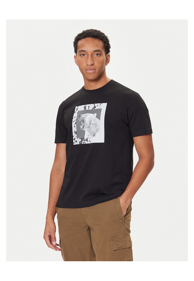 Tricou barbat negru - din bumbac