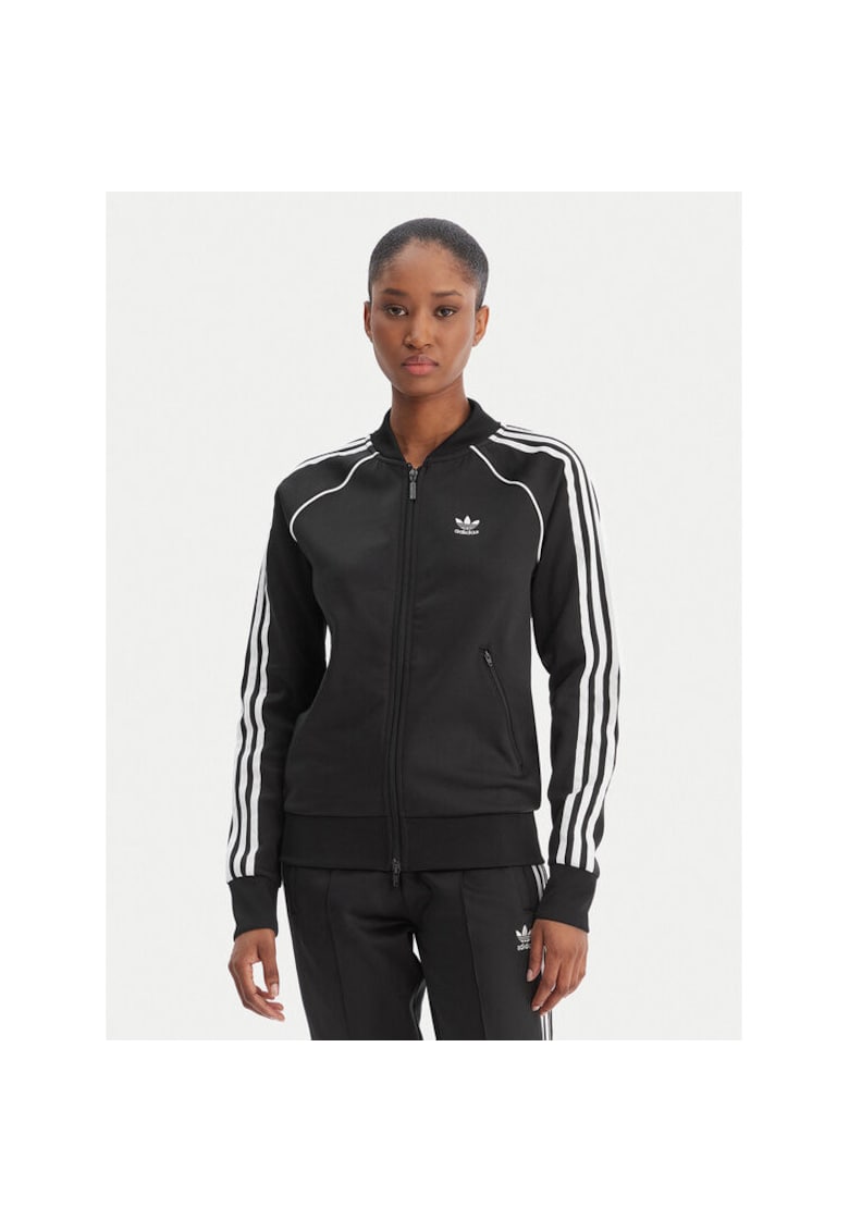 Hanorac sport dama cu fermoar - negru -