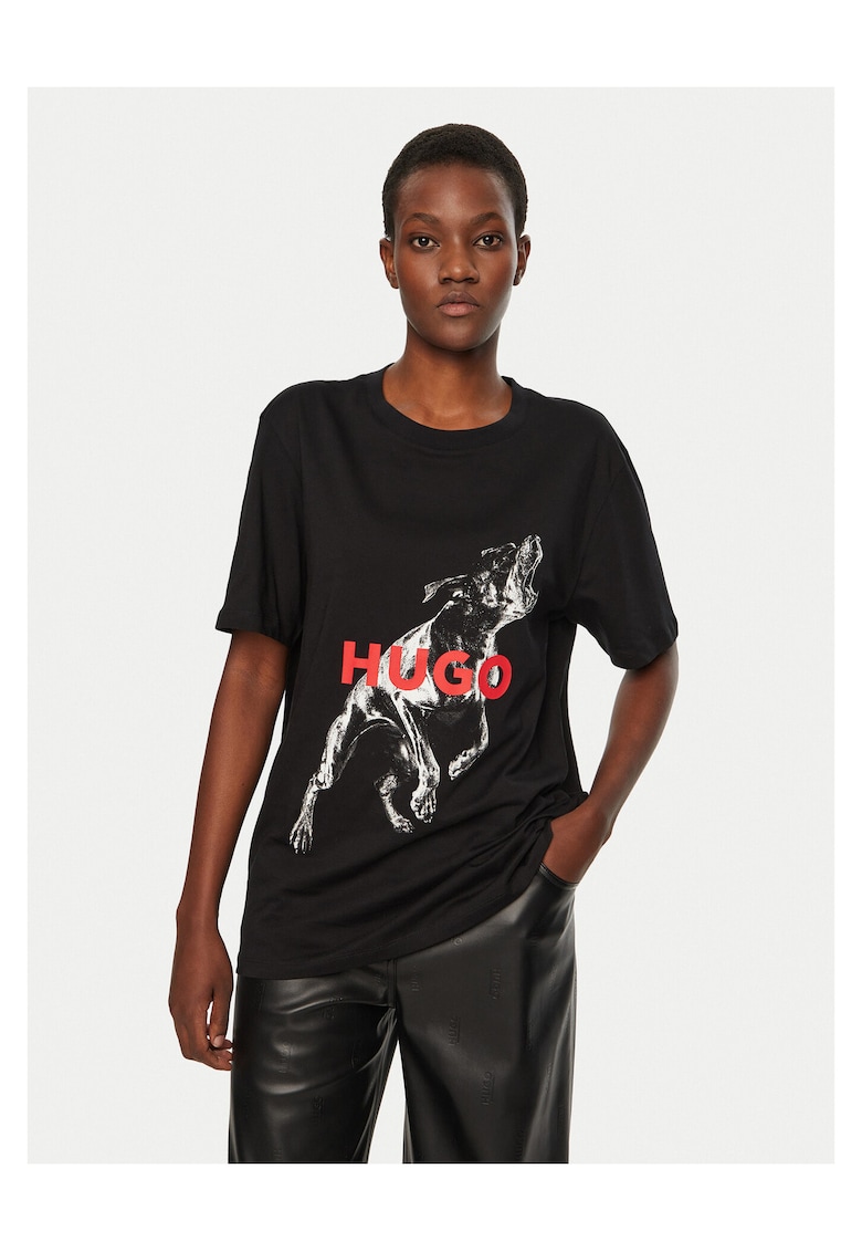 Tricou barbati negru - bumbac -
