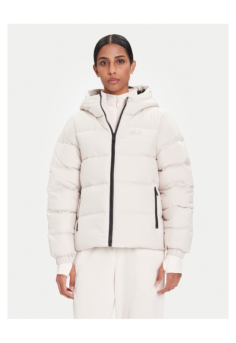 Jack Wolfskin Geaca de puf dama bej - fabricata din materiale usoare