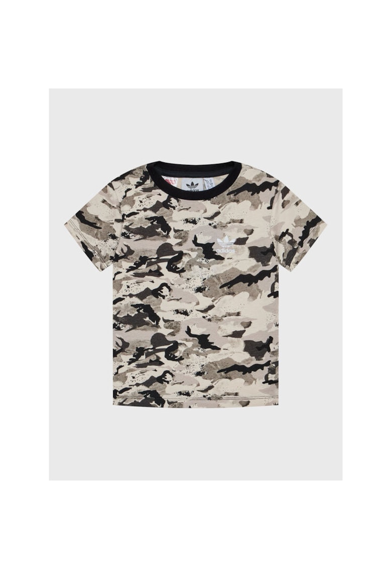 Tricou unisex pentru copii bej/negru