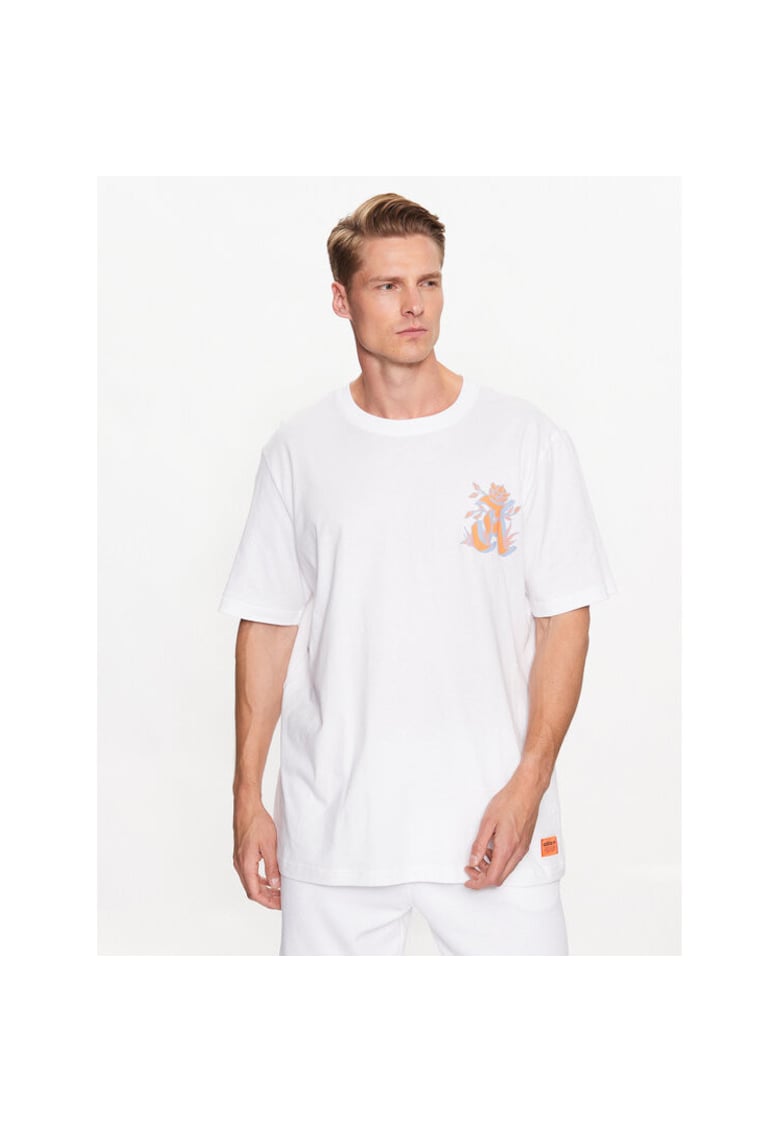 Tricou sport barbati alb - bumbac -