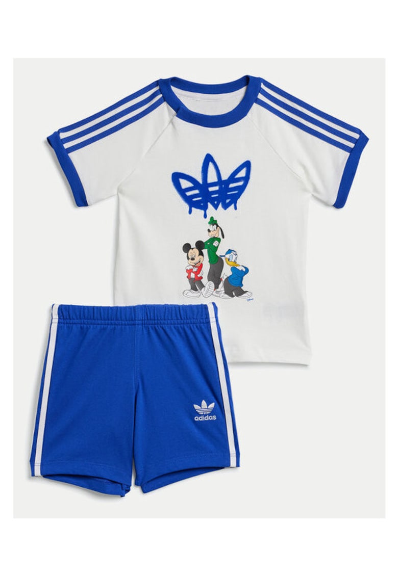Set Tricou si Pantaloni Scurti - Unisex - albastru/alb