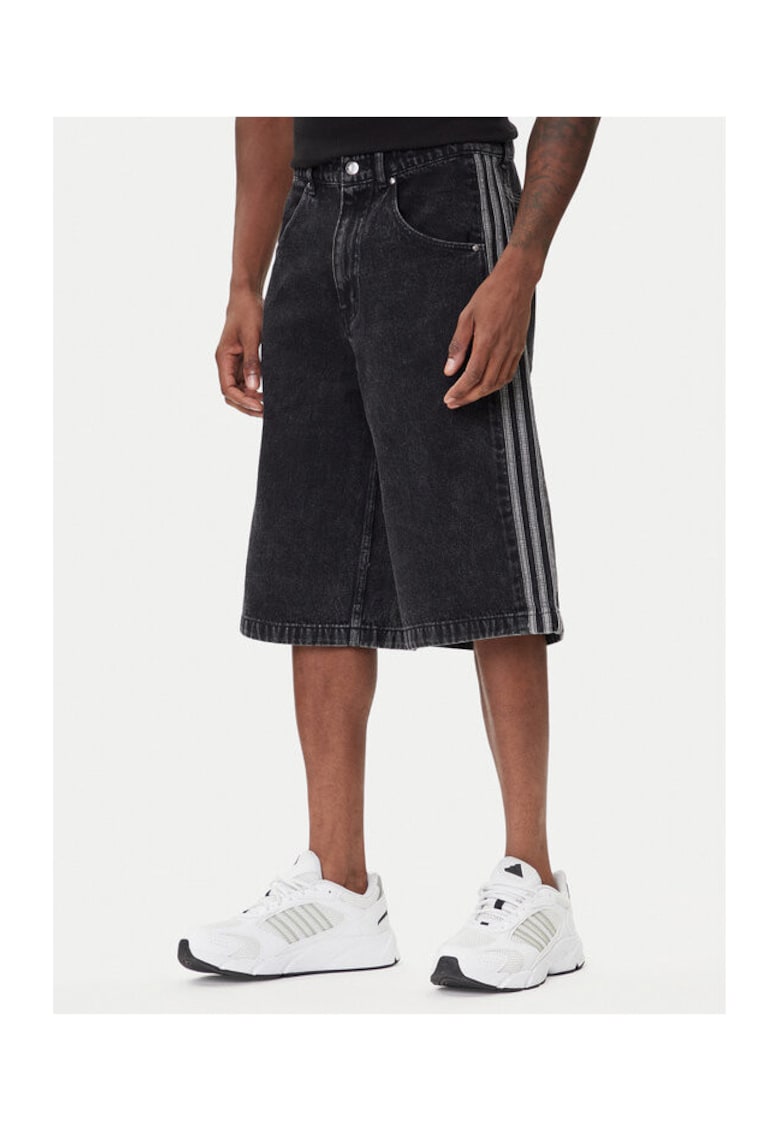Pantaloni scurti barbati - denim - negru