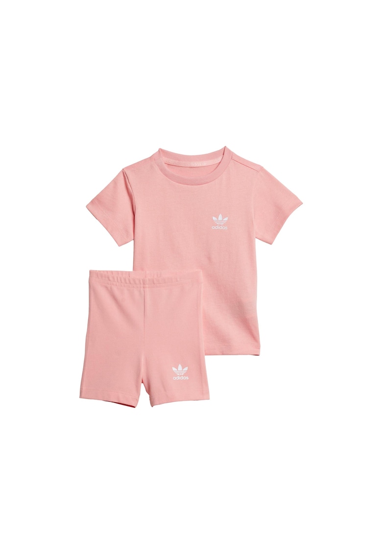 Set Tricou si Pantaloni Scurti fete - roz -