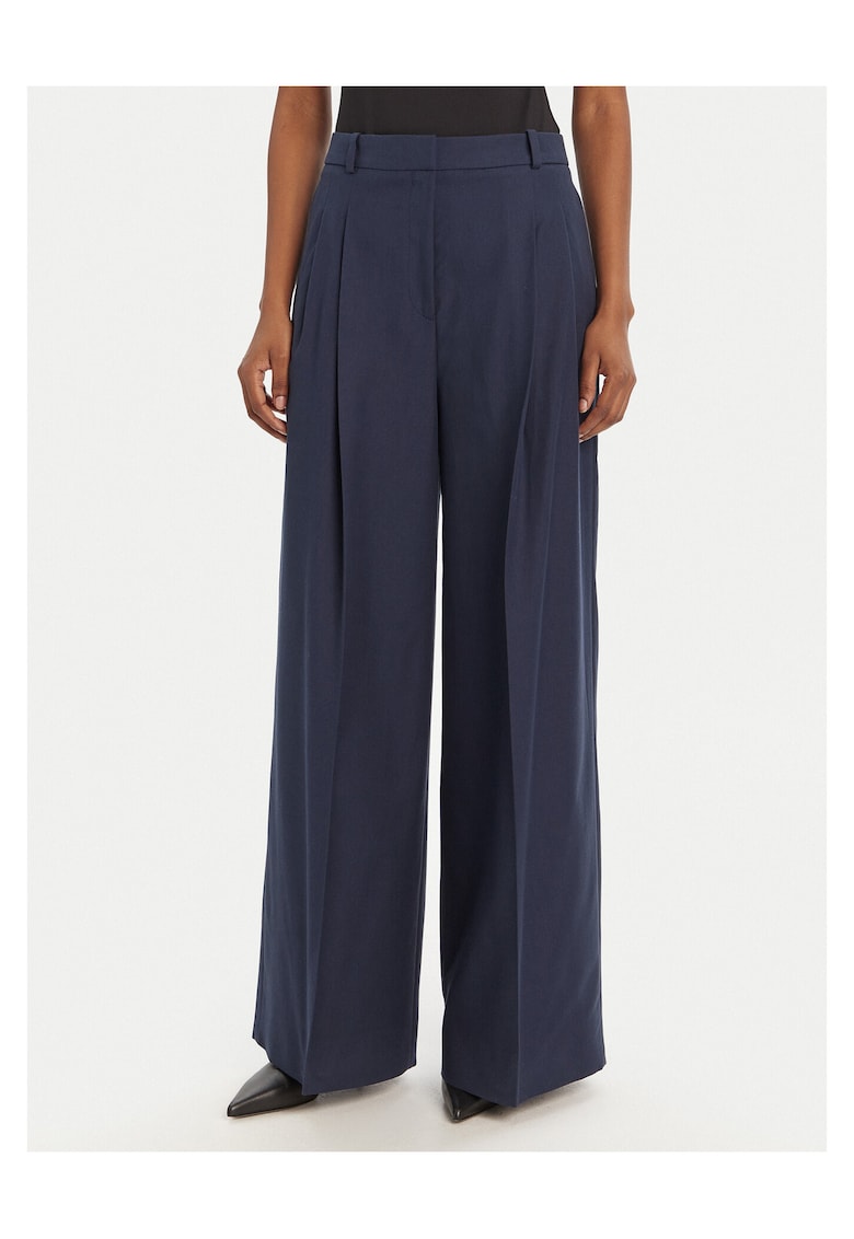 Pantaloni eleganti pentru dama bleumarin -