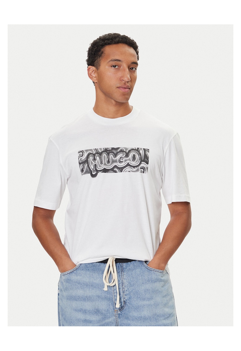 Tricou barbati alb - din bumbac