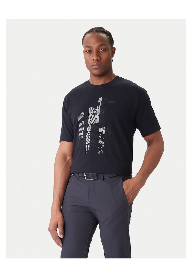 Tricou barbat - bleumarin - bumbac