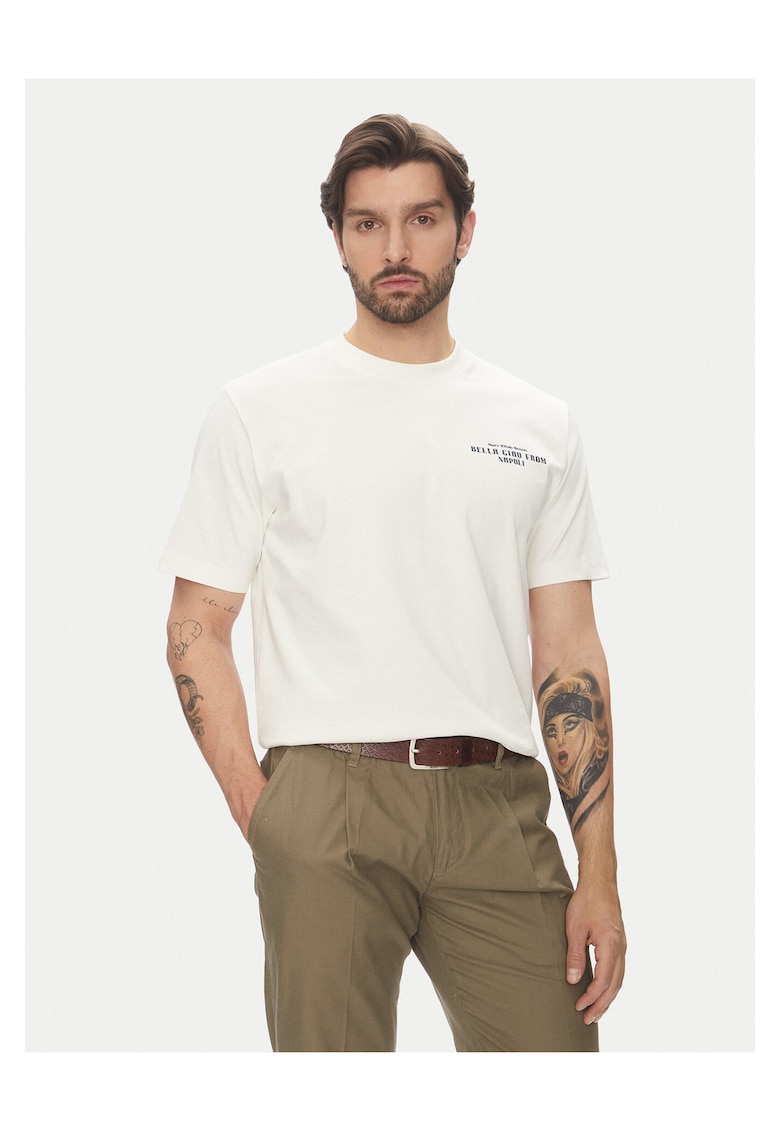 Tricou barbati ecru - bumbac