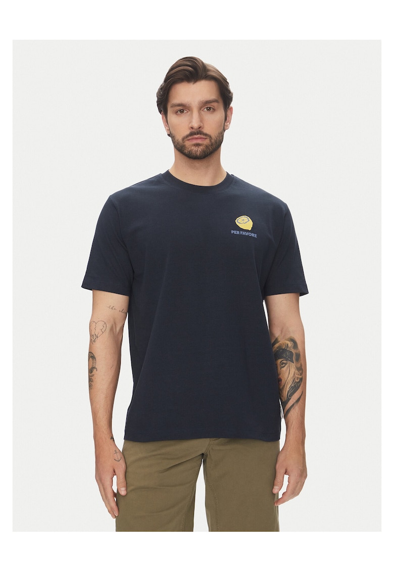 Tricou barbati bleumarin - bumbac