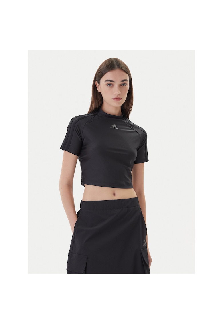 Tricou sport dama - negru - bumbac