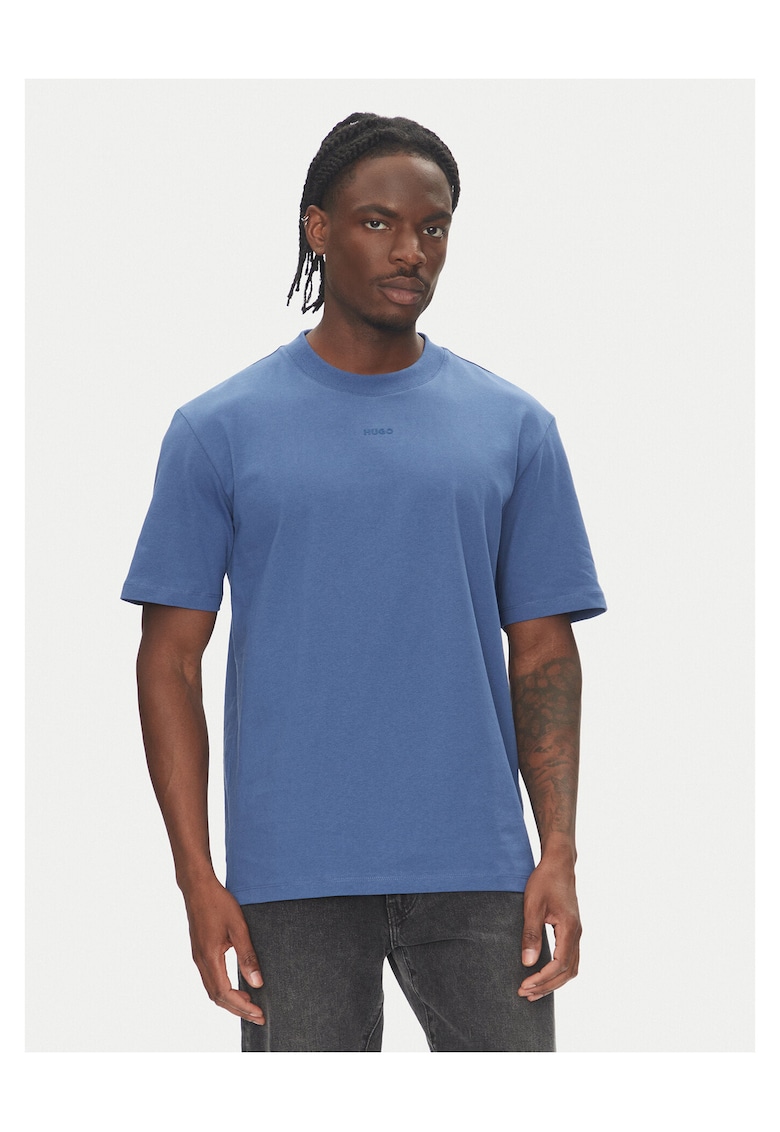 Tricou barbat albastru - bumbac -