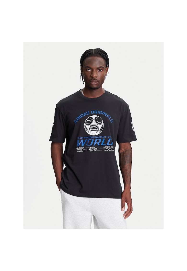 Tricou sport pentru barbati negru - bumbac