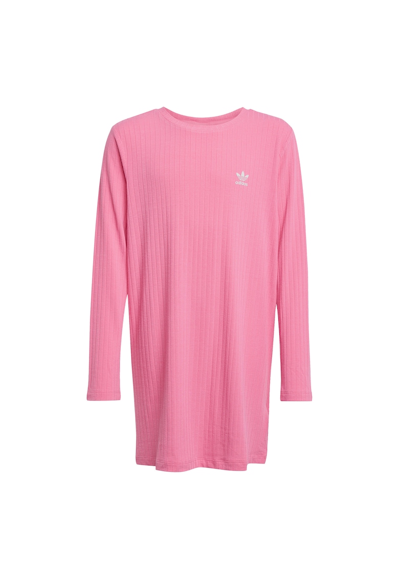 Rochie casual fete - roz - maneca lunga -