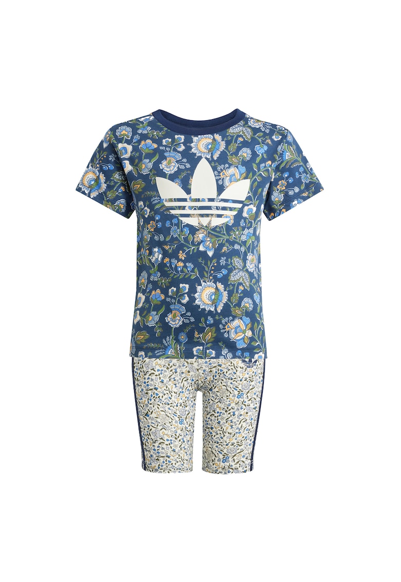 Set Tricou si pantaloni scurti sport fete multicolor