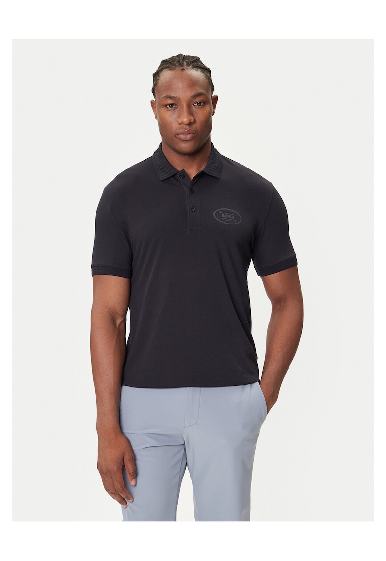 Tricou barbati - negru - bumbac
