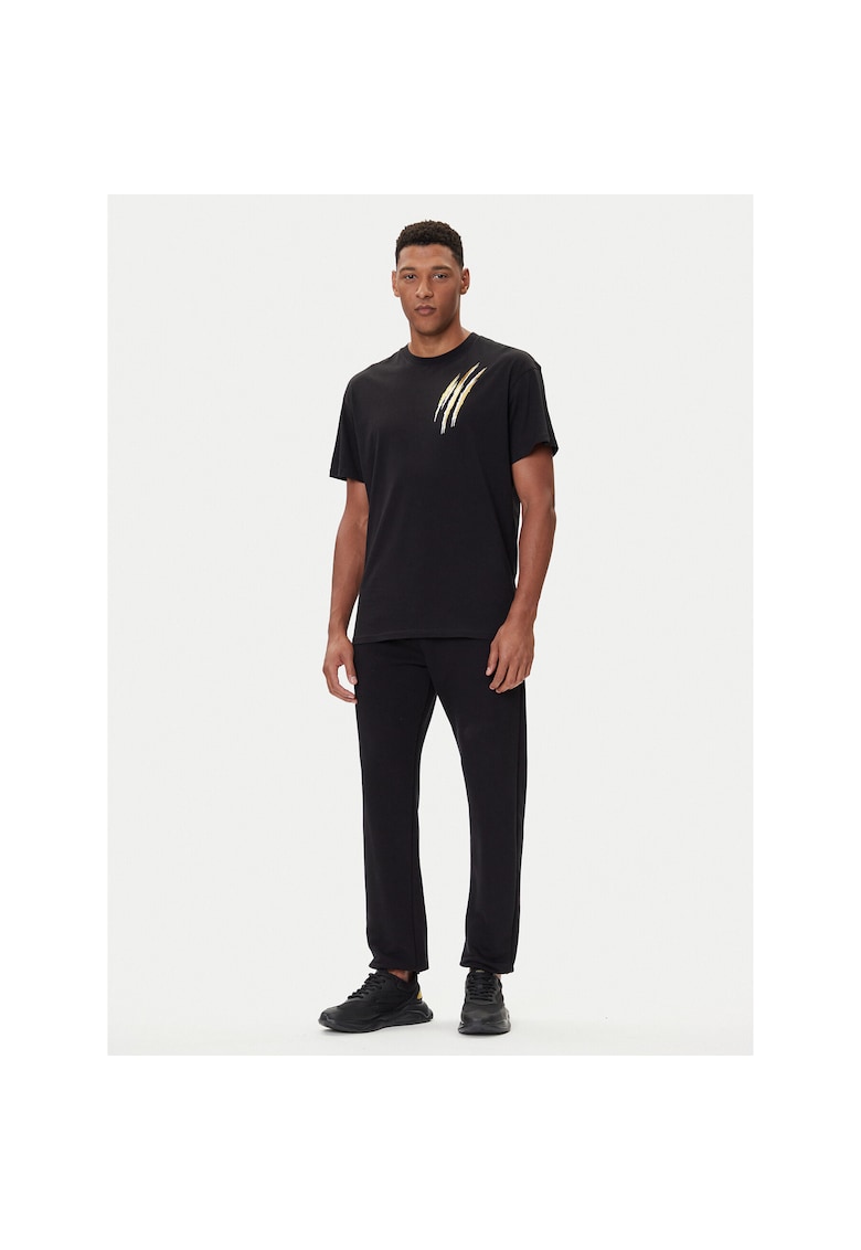 Tricou barbat - negru - bumbac