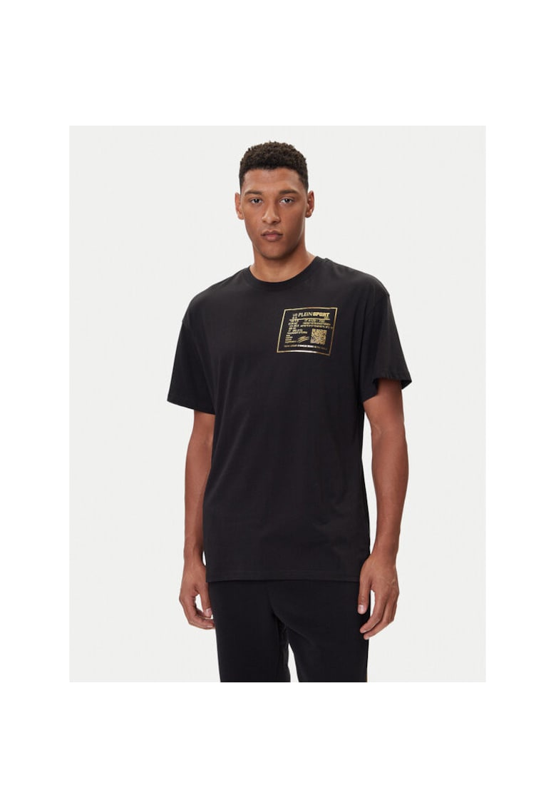 Tricou barbati negru - bumbac