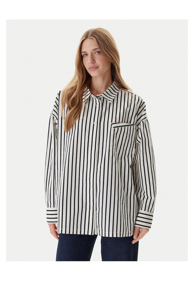 Camasa dama ecru - negru