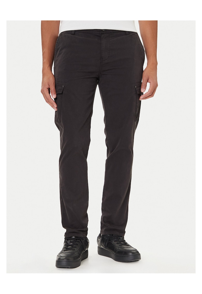 Pantaloni barbati - negru - material