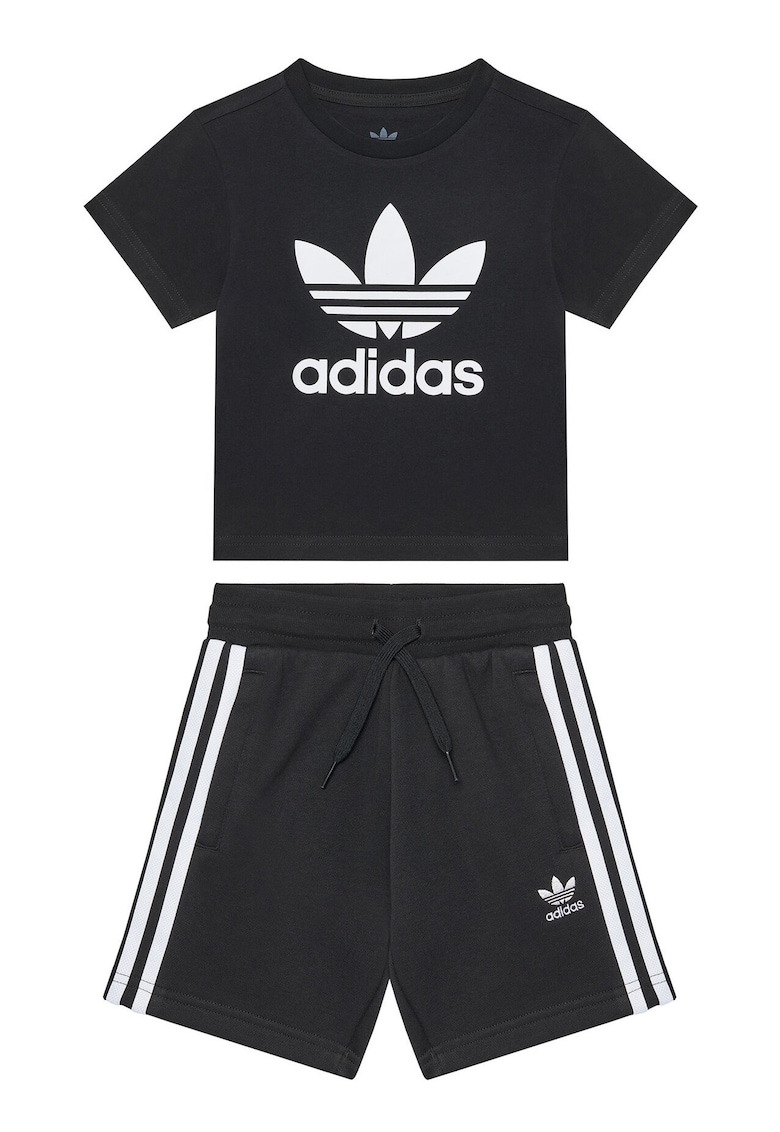 Set tricou si pantaloni scurti unisex - negru