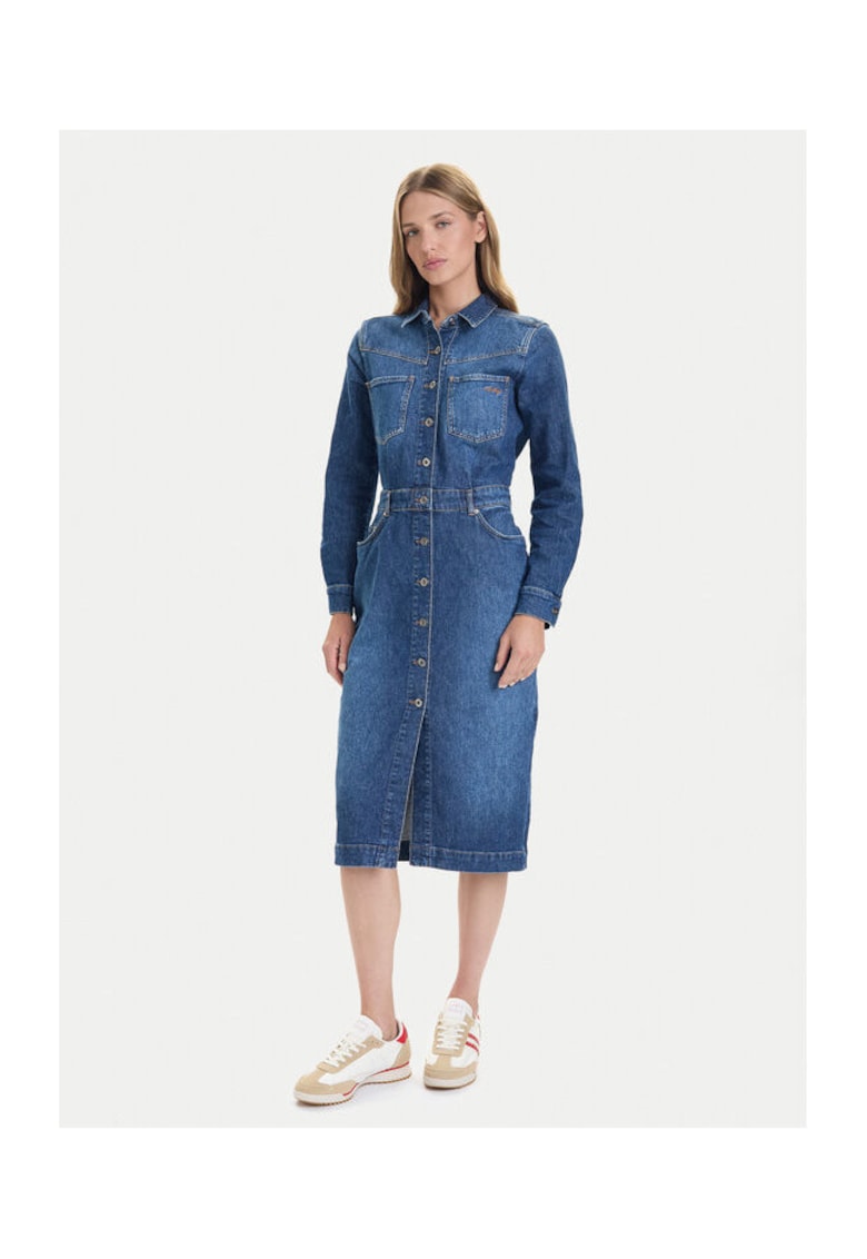 Rochie din denim - albastru - femei