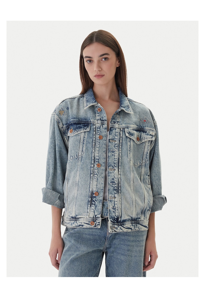 Geaca de blugi dama albastru - denim