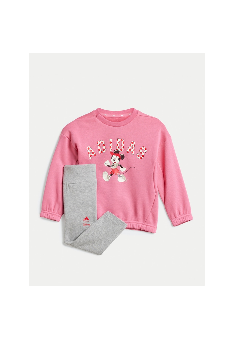 Set trening pentru fete - gri/roz - bluza si colanti