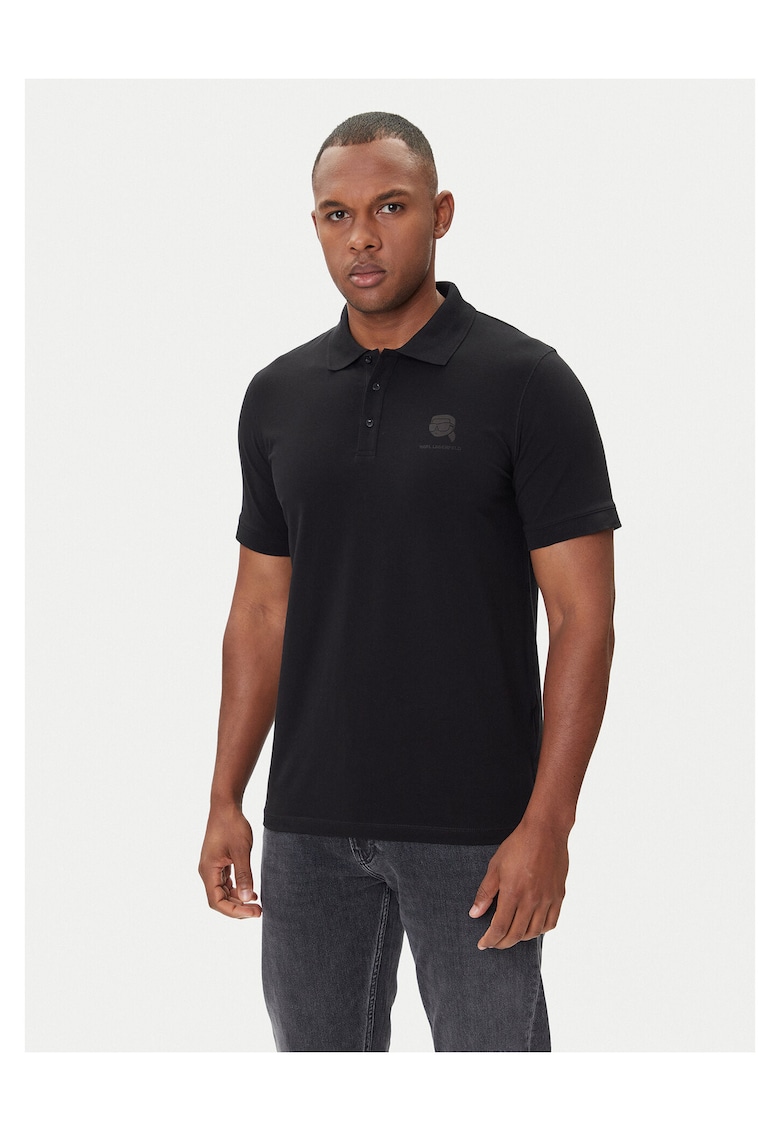 Tricou polo barbati negru - bumbac