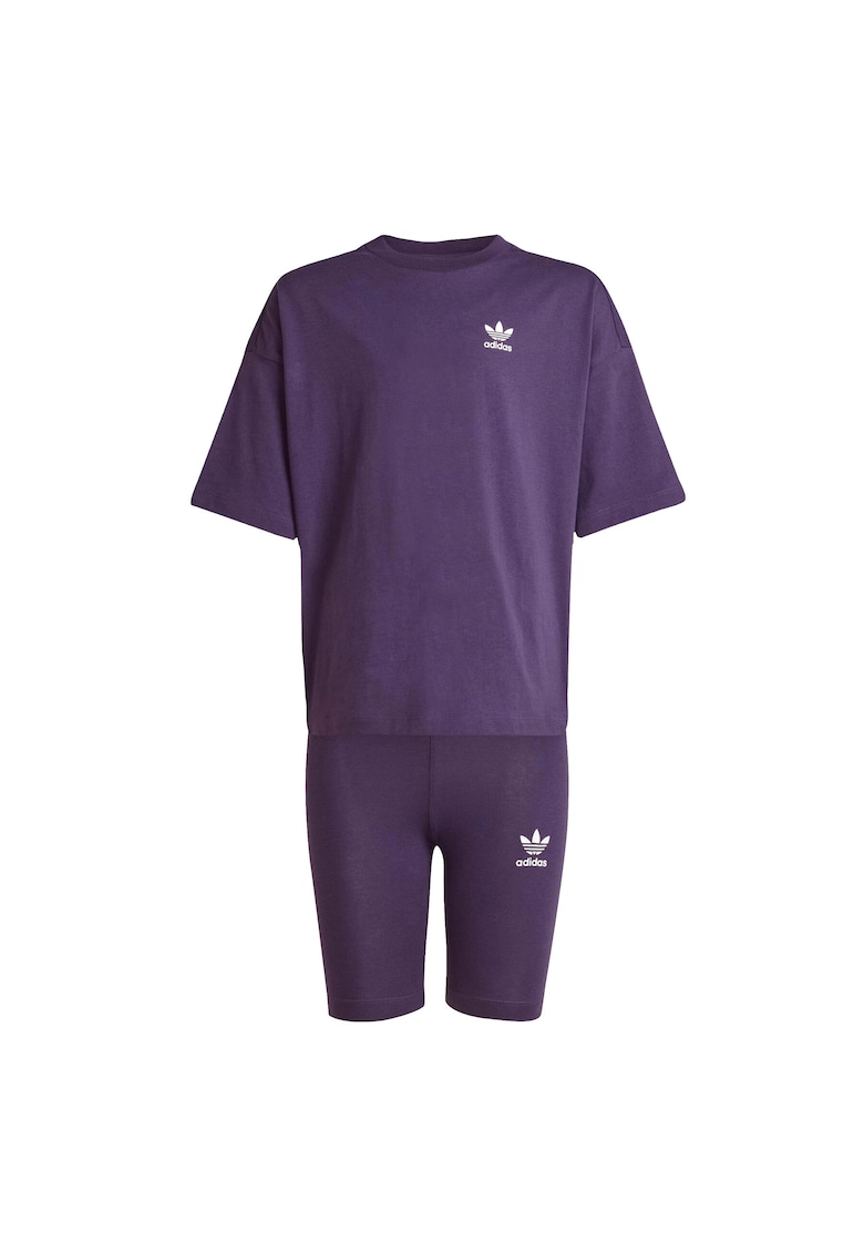 Set Tricou si pantaloni scurti fetita violet