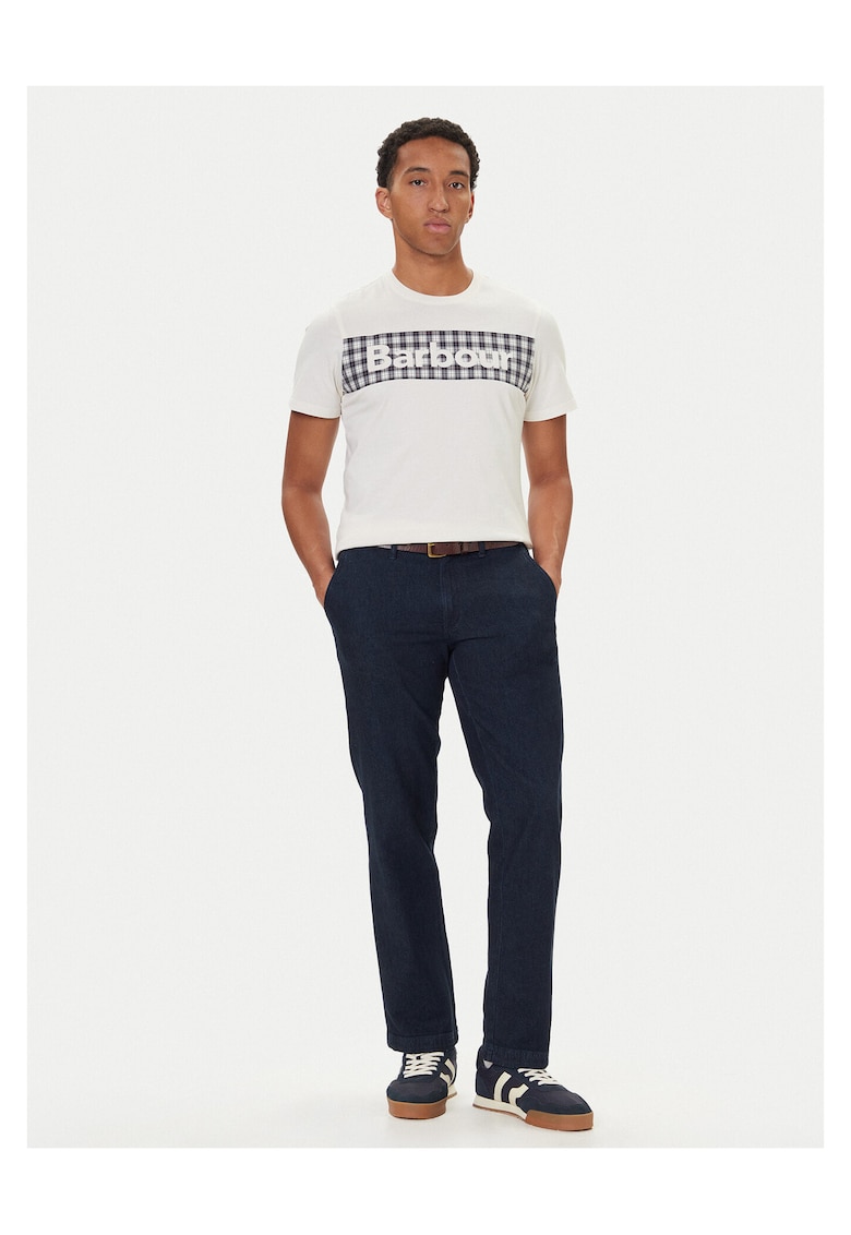 Tricou barbati alb - bumbac