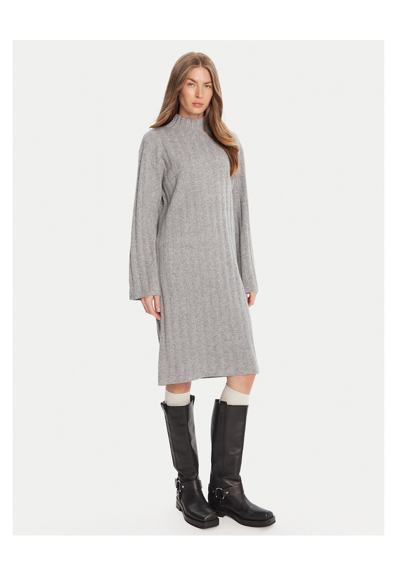 Rochie tricotata de dama gri