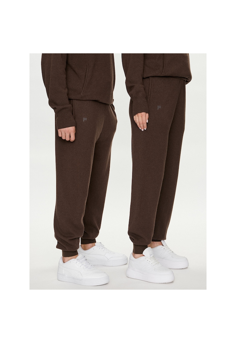 Pantaloni sport unisex - maro inchis - material confortabil -