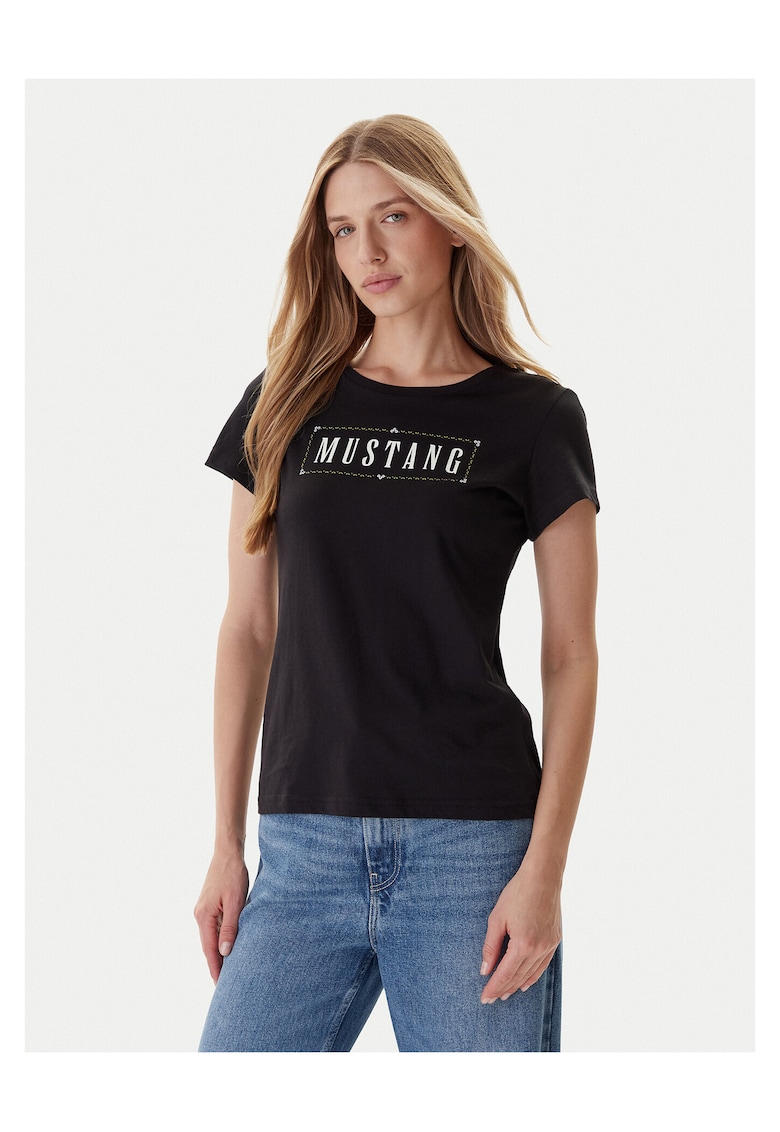 Tricou dama culoare neagra - bumbac
