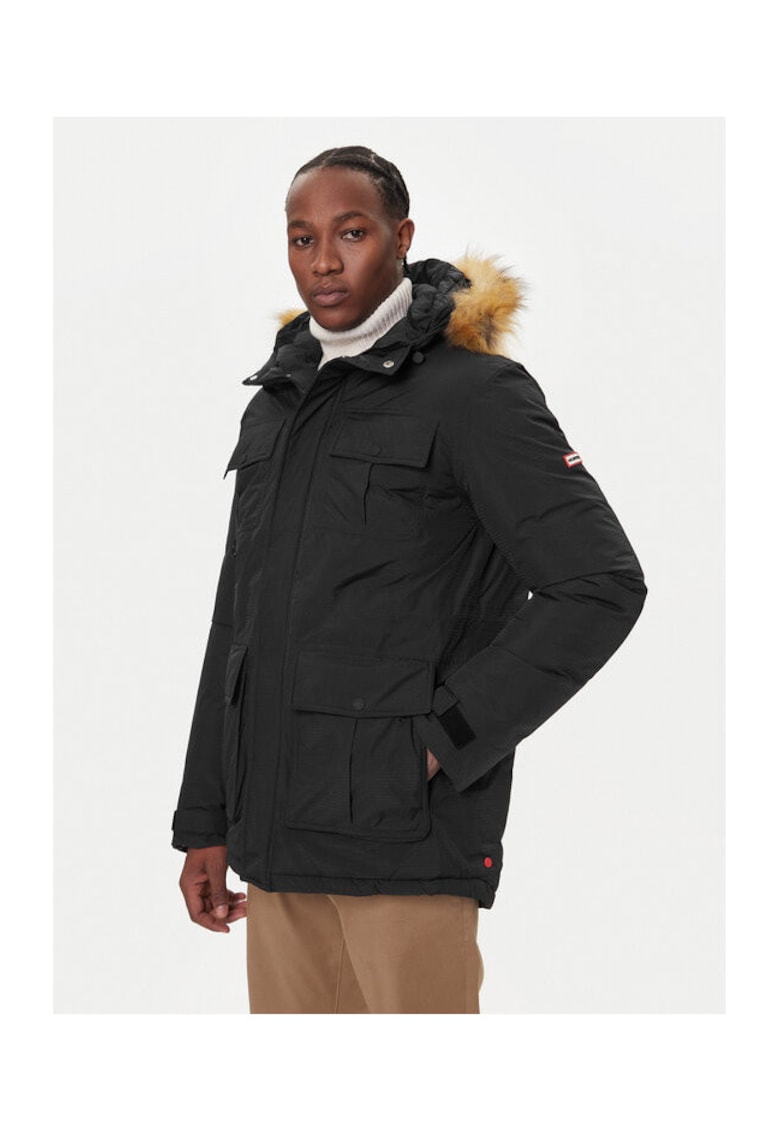 Geaca barbati - parka - negru - material rezistent