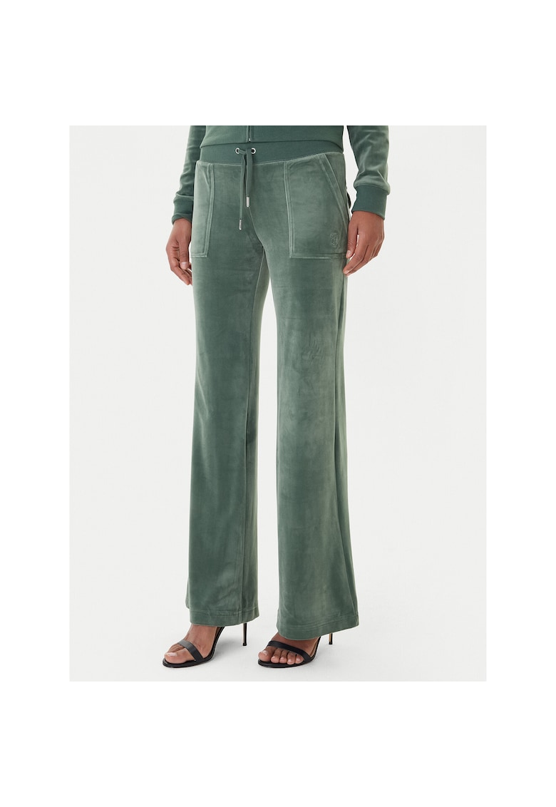 Pantaloni sport dama evazati - verde