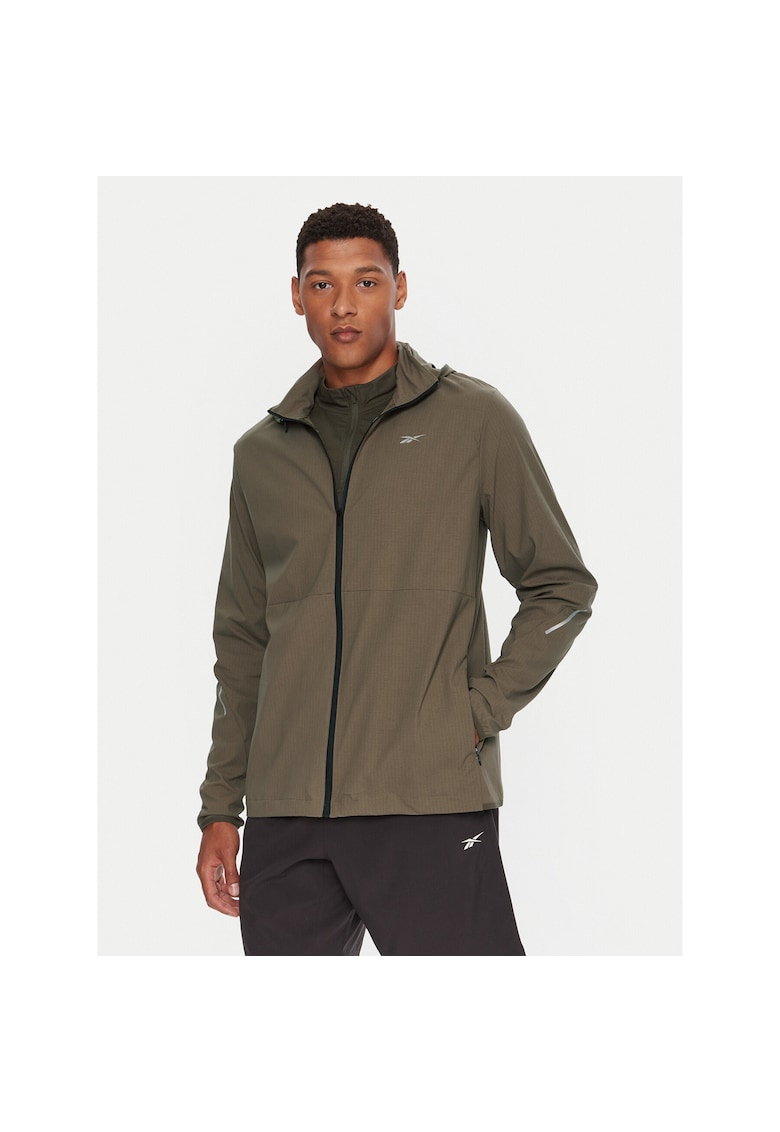 Jacheta sport barbati verde - material respirabil