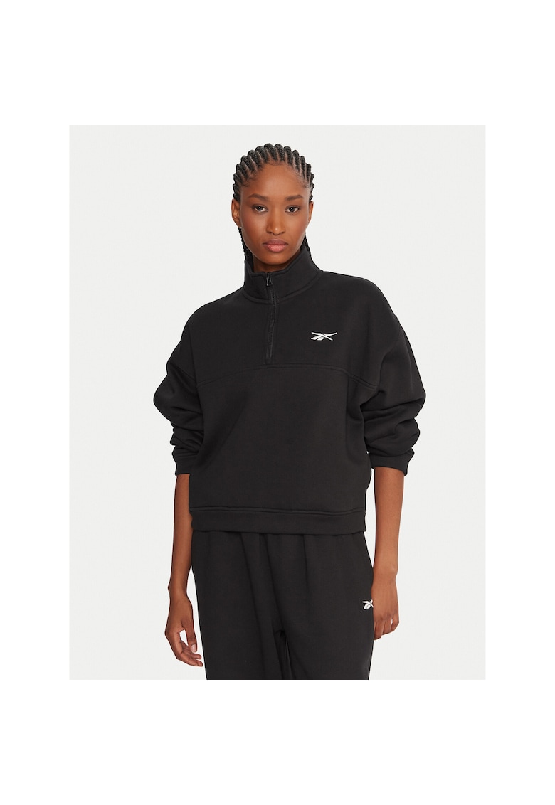 Hanorac sport dama negru - bumbac -