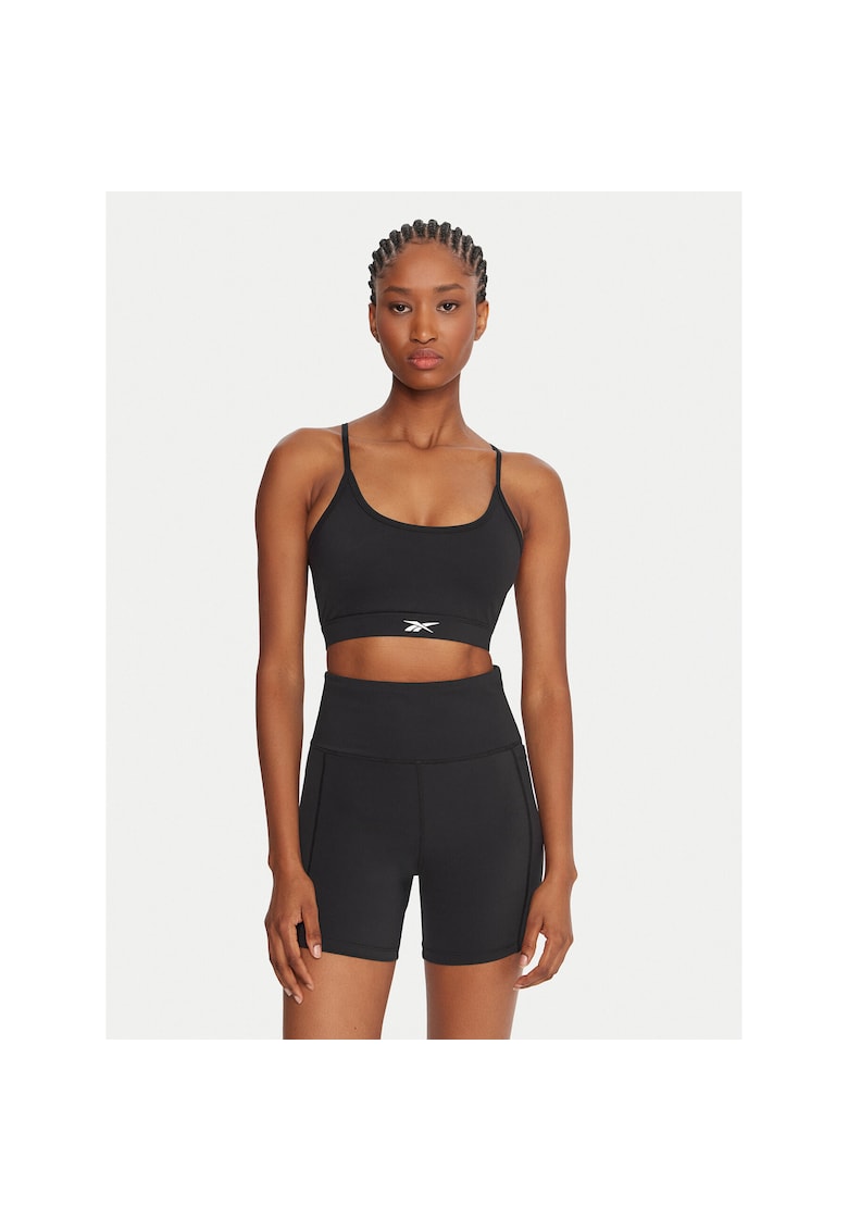 Bustiera sport dama neagra - material elastic