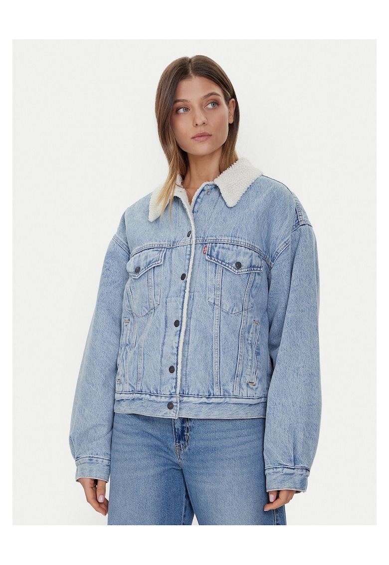 Geaca de blugi dama albastru - denim