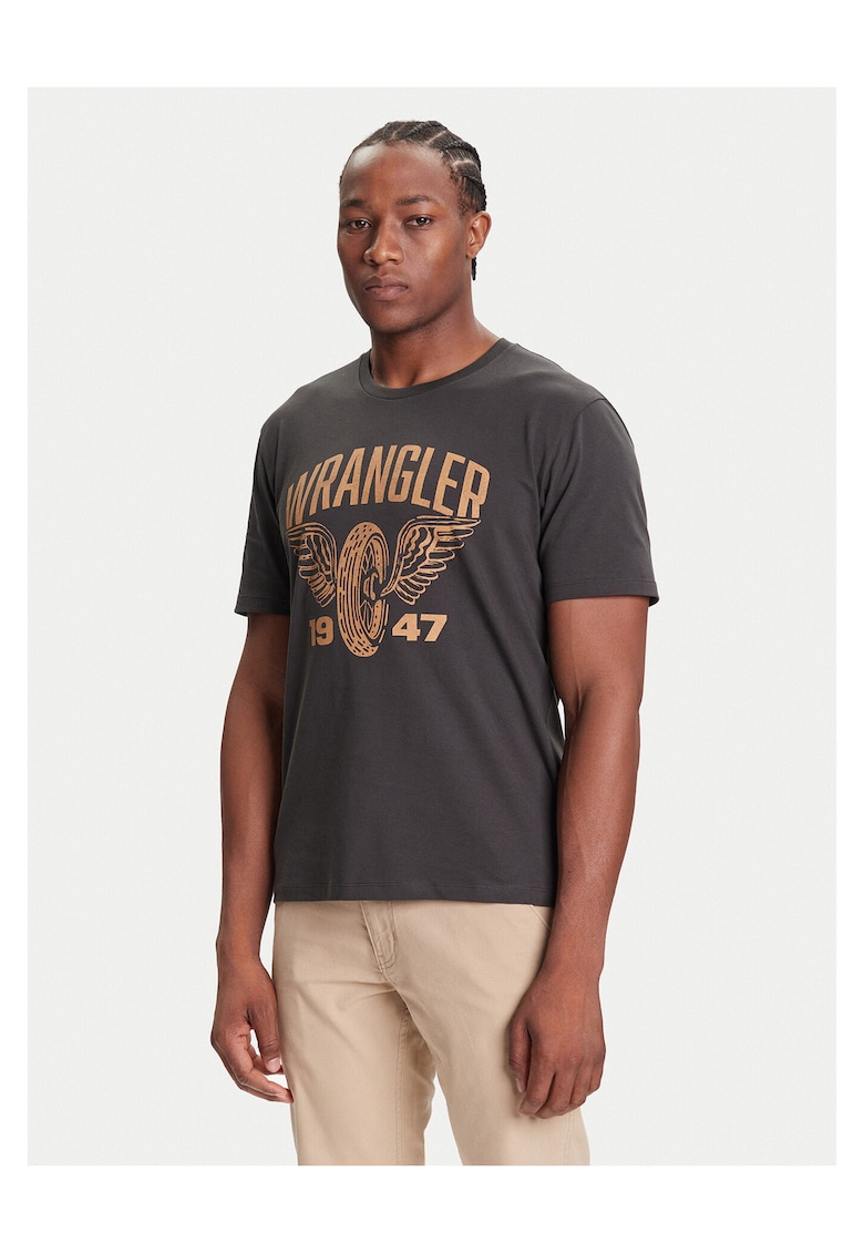 Tricou barbat - gri - bumbac