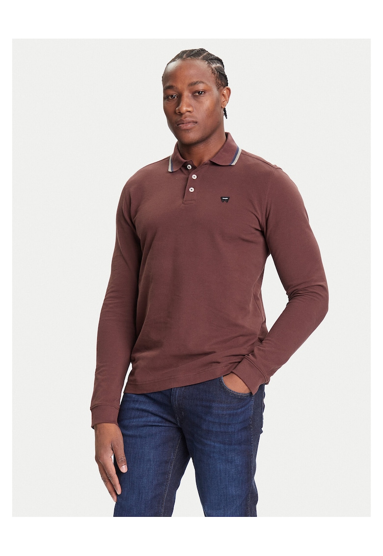 Bluza polo barbati maro - bumbac -